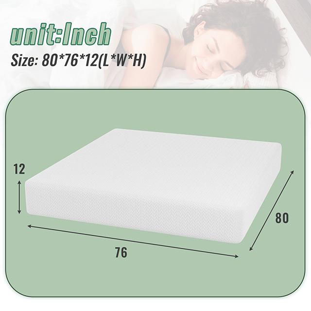 Coreopsis 12" E.King Memory Foam Wave Comfort - Furniture 4 Less Outlet (Salinas,CA)