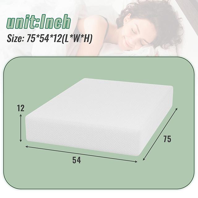 Coreopsis 12" Full Memory Foam Wave Comfort - Furniture 4 Less Outlet (Salinas,CA)
