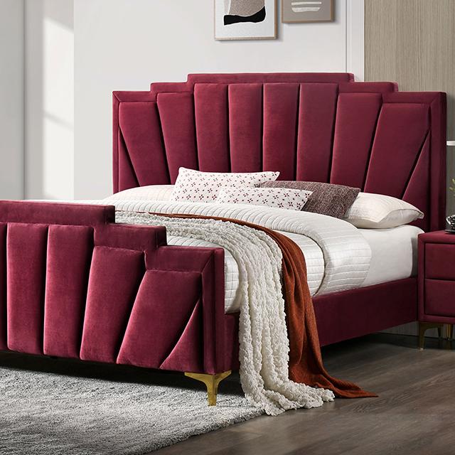 Florizel Bed Black & Red - Furniture 4 Less Outlet (Salinas,CA)