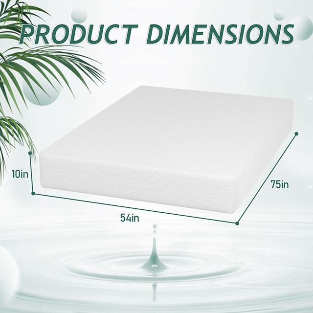 Forsythia 10" Full Green Tea Gel Memory Foam - Furniture 4 Less Outlet (Salinas,CA)