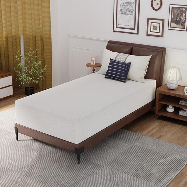 Forsythia 12" Twin Green Tea Gel Memory Foam - Furniture 4 Less Outlet (Salinas,CA)