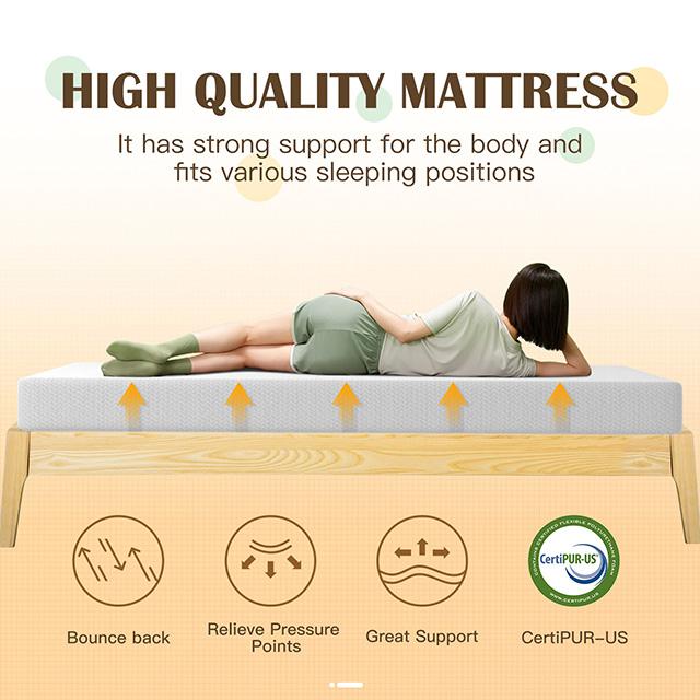 Forsythia 8" Full Green Tea Gel Memory Foam - Furniture 4 Less Outlet (Salinas,CA)