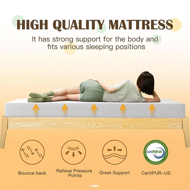 Forsythia 8" Twin Green Tea Gel Memory Foam - Furniture 4 Less Outlet (Salinas,CA)