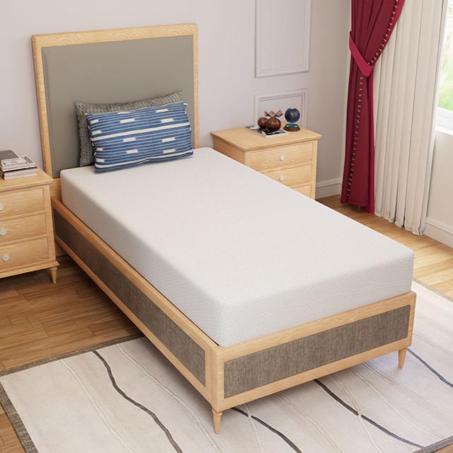 Forsythia 8" Twin Green Tea Gel Memory Foam - Furniture 4 Less Outlet (Salinas,CA)