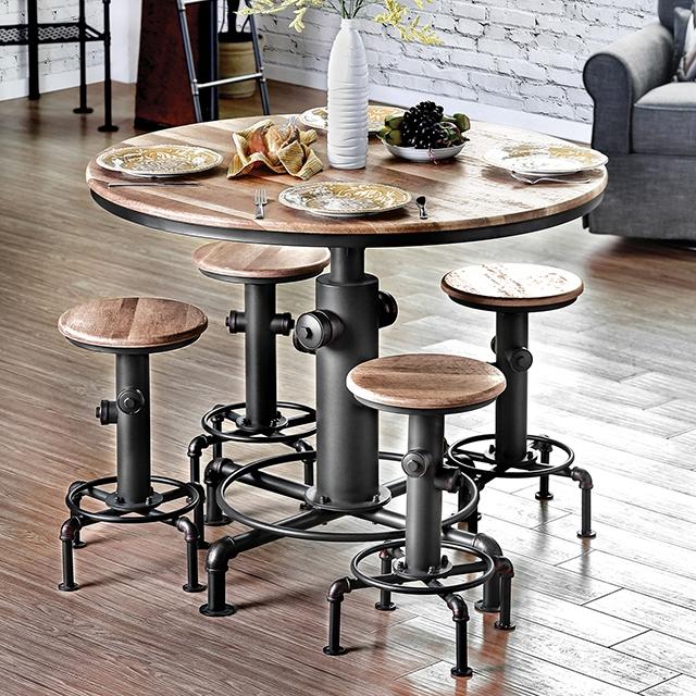 Foskey Antique Black Dining Table - Furniture 4 Less Outlet (Salinas,CA)