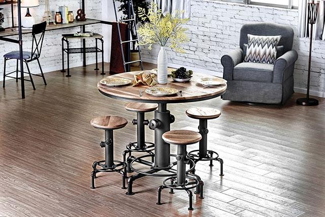 Foskey 5 Pc Counter Ht Table Set - Furniture 4 Less Outlet (Salinas,CA)