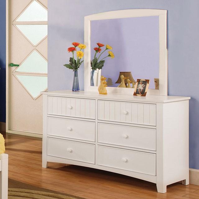 Corry White Mirror - Furniture 4 Less Outlet (Salinas,CA)