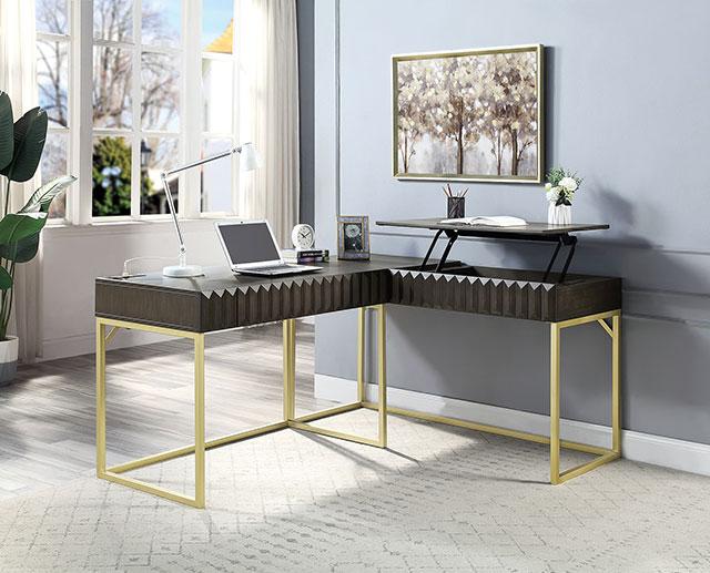 FREIBURG Corner Desk, Walnut - Furniture 4 Less Outlet (Salinas,CA)