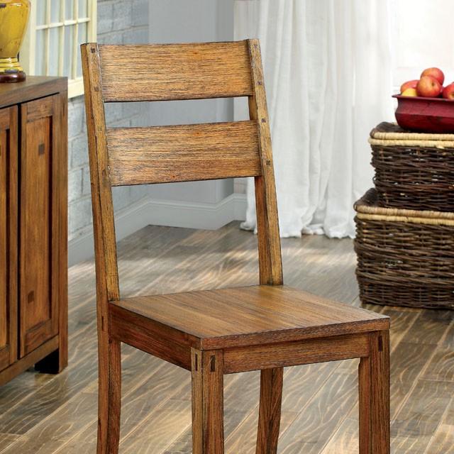 FRONTIER Dark Oak Side Chair (2/CTN) - Furniture 4 Less Outlet (Salinas,CA)
