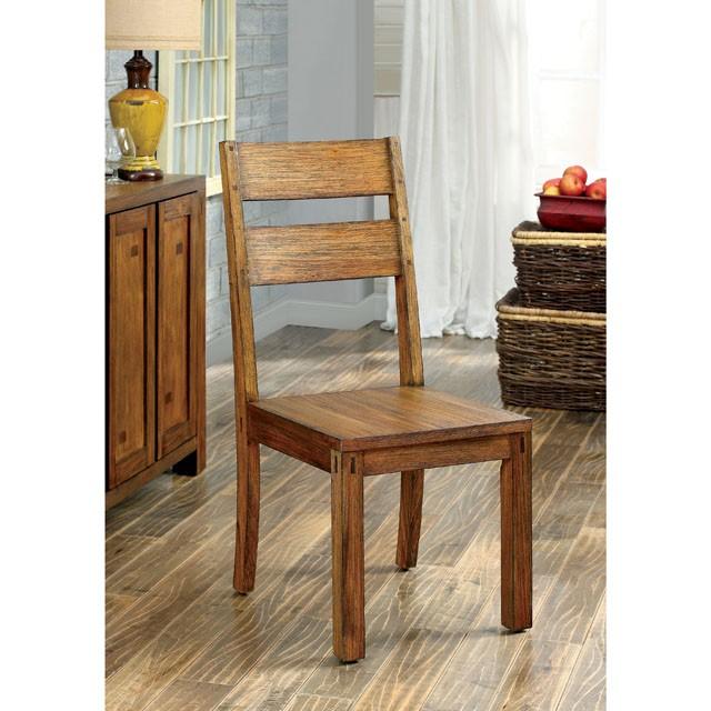 FRONTIER Dark Oak Side Chair (2/CTN) - Furniture 4 Less Outlet (Salinas,CA)