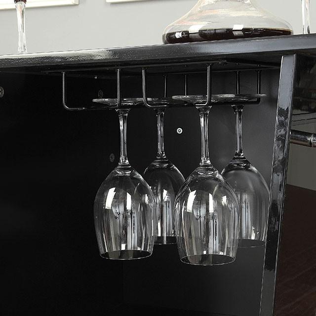 Fuero Black/Chrome Bar Table (K/D) - Furniture 4 Less Outlet (Salinas,CA)