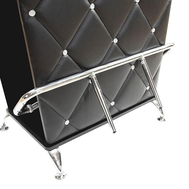 Fuero Black/Chrome Bar Table (K/D) - Furniture 4 Less Outlet (Salinas,CA)