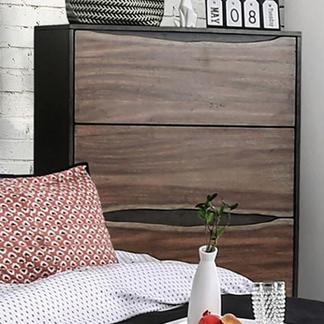 Fulton Dark Oak/Dark Walnut Chest - Furniture 4 Less Outlet (Salinas,CA)