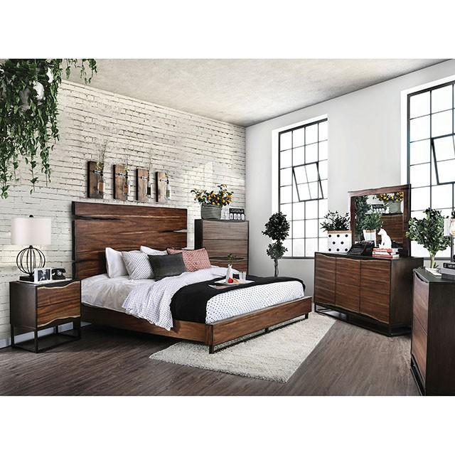 Fulton Dark Oak/Dark Walnut Chest - Furniture 4 Less Outlet (Salinas,CA)