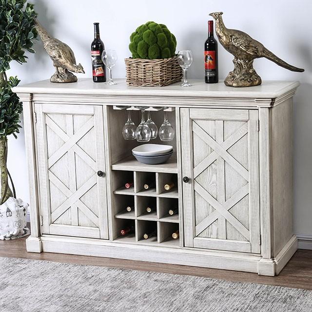 Georgia Antique White/Gray Server - Furniture 4 Less Outlet (Salinas,CA)