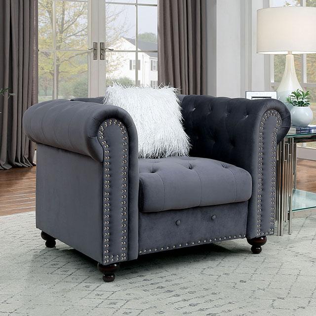 GIACOMO Chair, Gray - Furniture 4 Less Outlet (Salinas,CA)