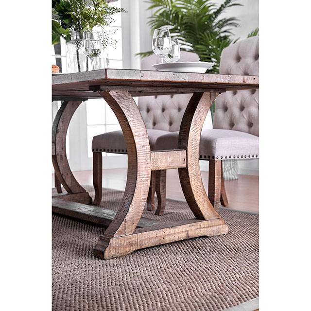GIANNA Rustic Oak 77" Dining Table - Furniture 4 Less Outlet (Salinas,CA)