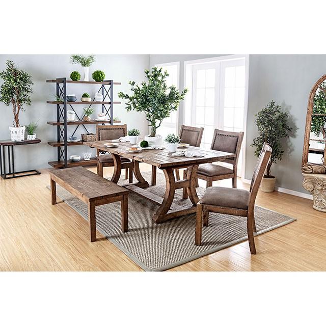 GIANNA Rustic Pine Wooden Bench - Furniture 4 Less Outlet (Salinas,CA)