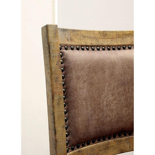 GIANNA Rustic Pine/Brown Side Chair (2/CTN) - Furniture 4 Less Outlet (Salinas,CA)