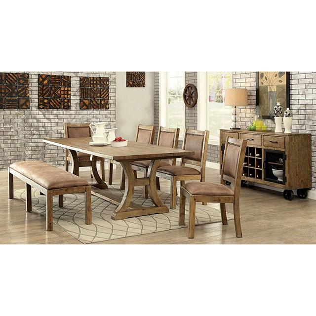 GIANNA Rustic Pine 96" Dining Table - Furniture 4 Less Outlet (Salinas,CA)