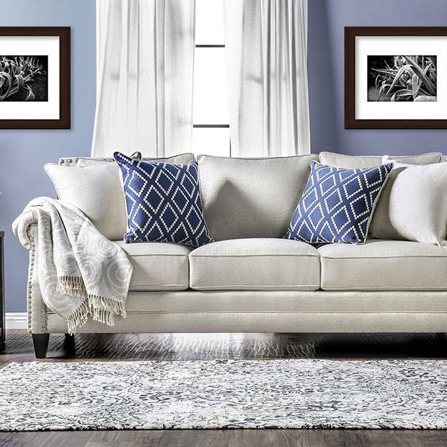 Giovanni Beige/Blue Sofa - Furniture 4 Less Outlet (Salinas,CA)