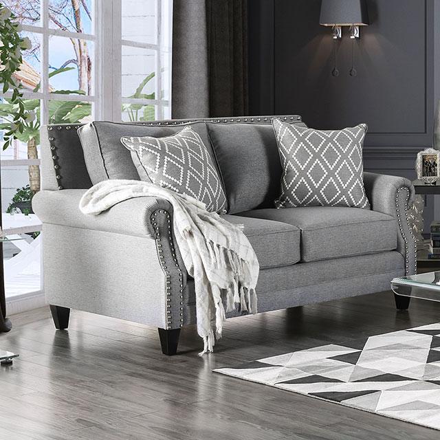 Giovanni Gray Love Seat - Furniture 4 Less Outlet (Salinas,CA)