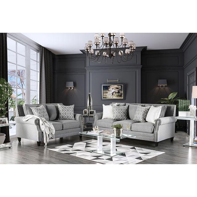 Giovanni Gray Love Seat - Furniture 4 Less Outlet (Salinas,CA)