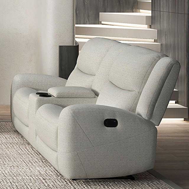 Giraldus Manual Recliner Loveseat w/ Console - Furniture 4 Less Outlet (Salinas,CA)
