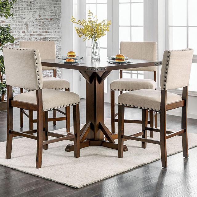 GLENBROOK Brown Cherry Counter Ht. Table - Furniture 4 Less Outlet (Salinas,CA)