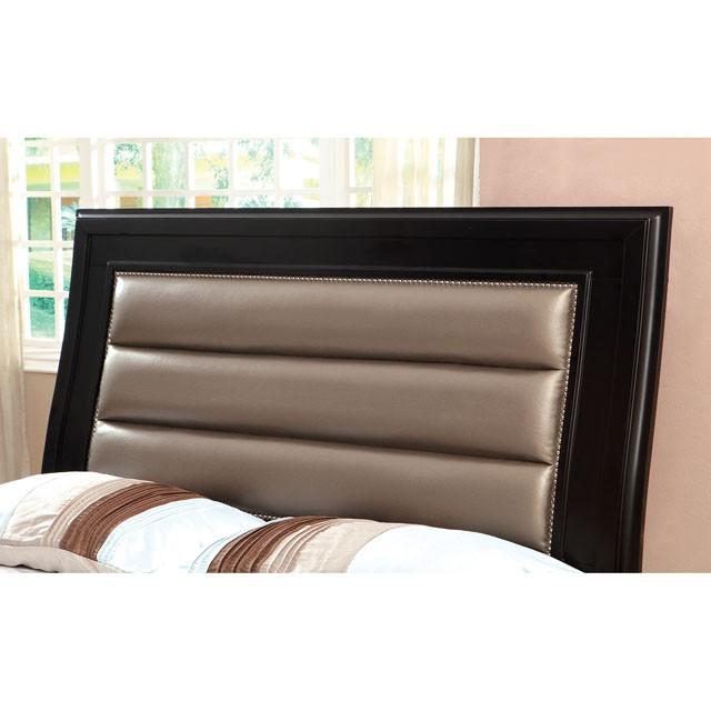 Golva Bed Beige & Black - Furniture 4 Less Outlet (Salinas,CA)