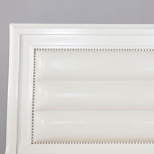 Golva E.King & Queen Bed White & Silver - Furniture 4 Less Outlet (Salinas,CA)