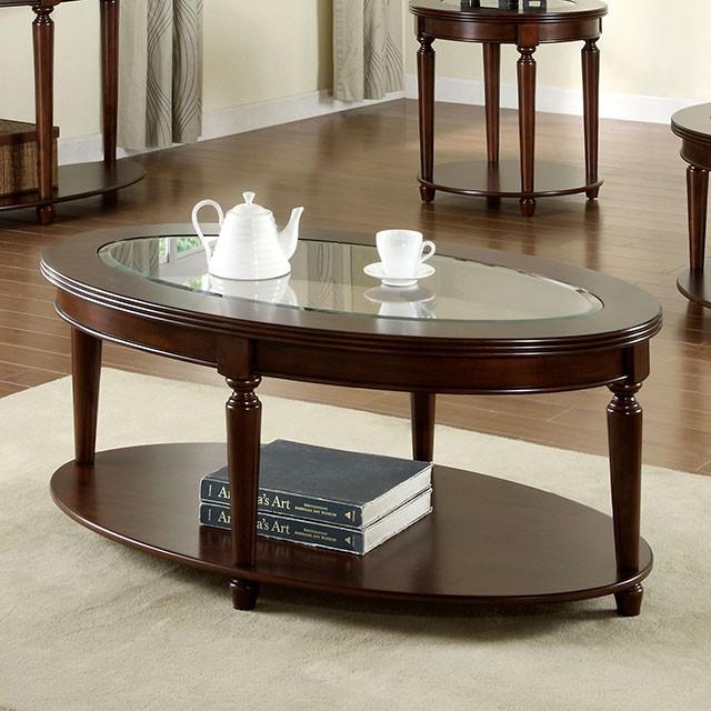 Granvia Dark Cherry Coffee Table - Furniture 4 Less Outlet (Salinas,CA)