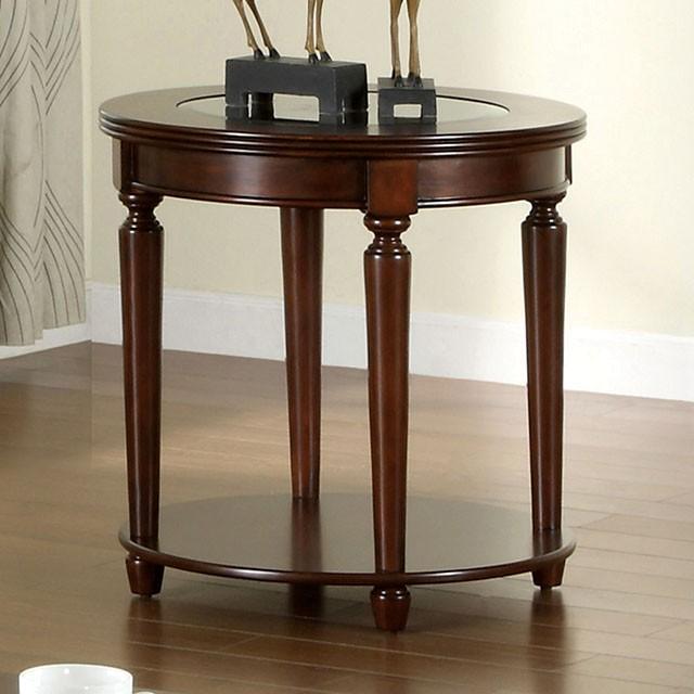 Granvia Dark Cherry End Table - Furniture 4 Less Outlet (Salinas,CA)