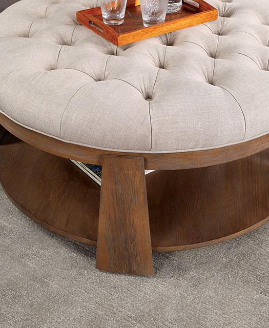 GUIS Round Coffee Table, Beige - Furniture 4 Less Outlet (Salinas,CA)