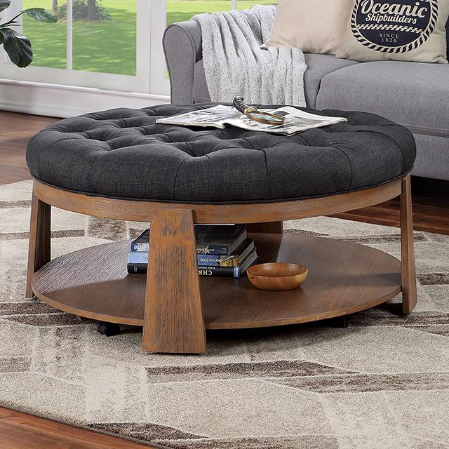 GUIS Round Coffee Table, Dark Gray - Furniture 4 Less Outlet (Salinas,CA)
