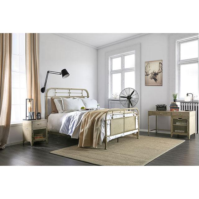 Haldus Cal.King, E.King, & Twin Bed White, Ivory, & Red - Furniture 4 Less Outlet (Salinas,CA)