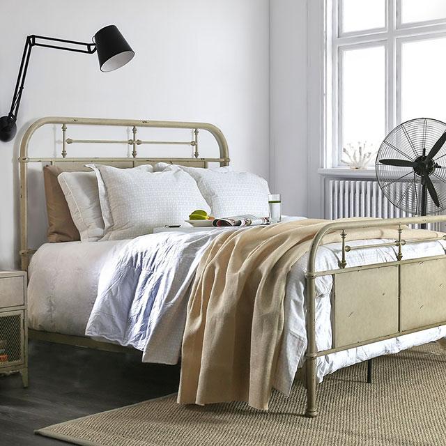 Haldus Bed Ivory, Red & White - Furniture 4 Less Outlet (Salinas,CA)