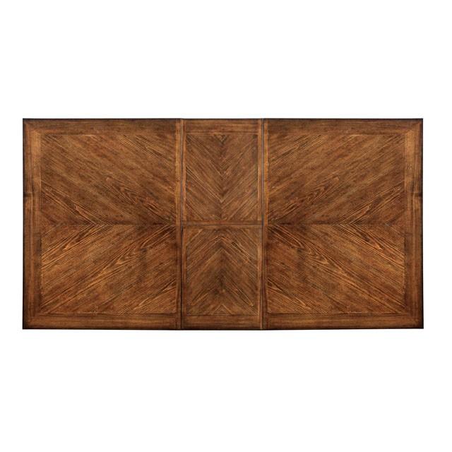 HARRISBURG Vintage White/Dark Oak Dining Table w/ 18" Butterfly Leaf - Furniture 4 Less Outlet (Salinas,CA)