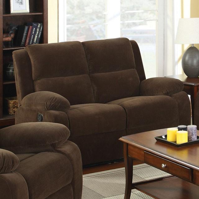 Haven Dark Brown Love Seat w/ 2 Recliners - Furniture 4 Less Outlet (Salinas,CA)