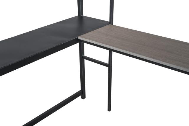 Cybill Full Loft Bed White, Silver, & Black - Furniture 4 Less Outlet (Salinas,CA)