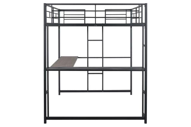 Cybill Full Loft Bed White, Silver, & Black - Furniture 4 Less Outlet (Salinas,CA)