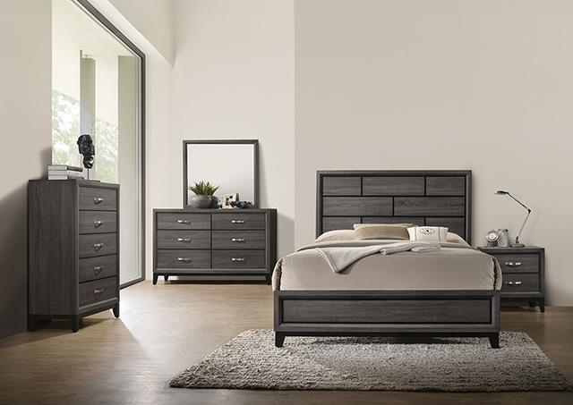 Errico Bed Grey & White - Furniture 4 Less Outlet (Salinas,CA)