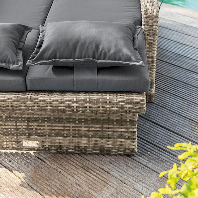 Bahia Tobago Reclining Chaise Lounge Brown & Gray - Furniture 4 Less Outlet (Salinas,CA)
