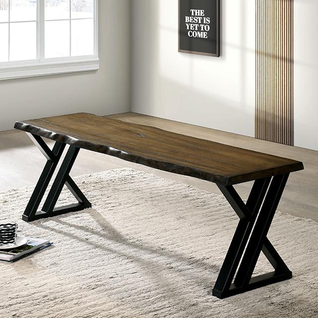 BARBARY Bench, Black/Dark Oak - Furniture 4 Less Outlet (Salinas,CA)