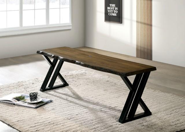 BARBARY Bench, Black/Dark Oak - Furniture 4 Less Outlet (Salinas,CA)