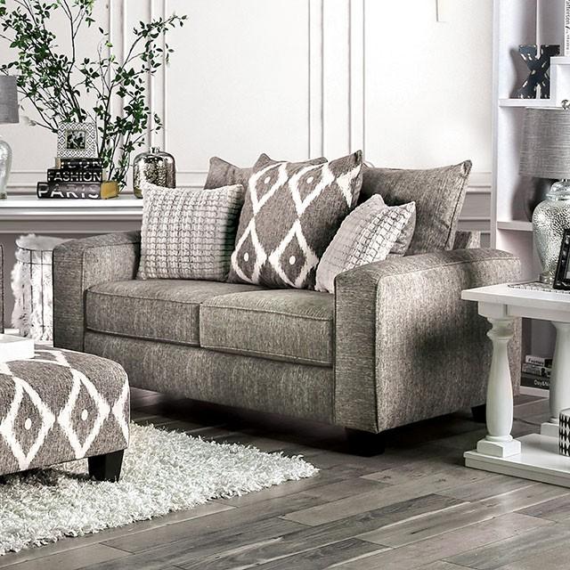 Basie Gray Love Seat - Furniture 4 Less Outlet (Salinas,CA)