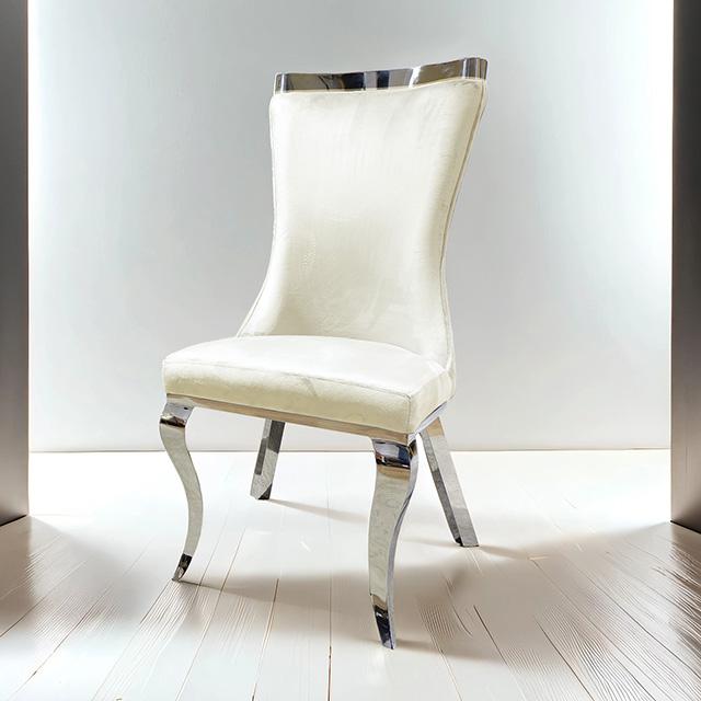 Basilicata Gold Chair (2/CTN) White, Gray, & Black - Furniture 4 Less Outlet (Salinas,CA)