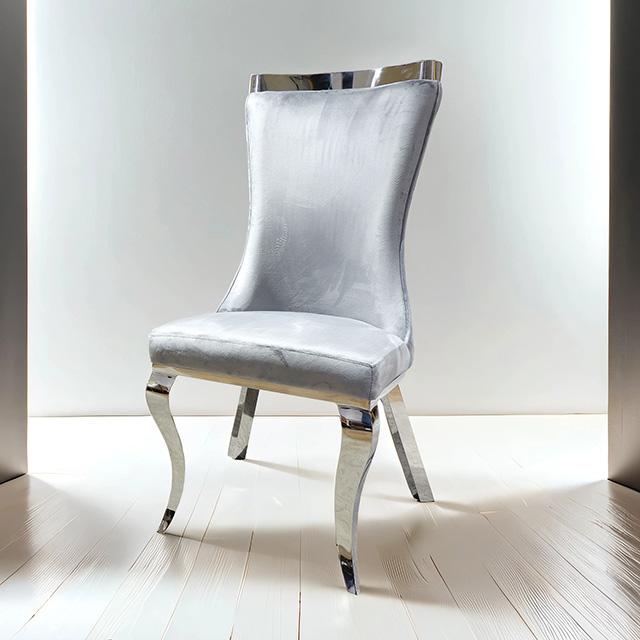 Basilicata Gold Chair (2/CTN) White, Gray, & Black - Furniture 4 Less Outlet (Salinas,CA)