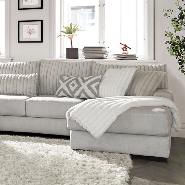 HERMISTON Sectional, Gray - Furniture 4 Less Outlet (Salinas,CA)