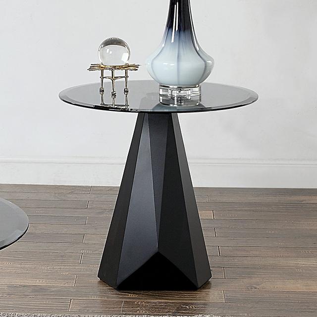 BISHOP End Table, Black/Gray - Furniture 4 Less Outlet (Salinas,CA)
